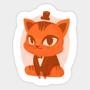 Cat in a hat Sticker